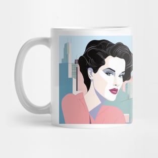 Femme Voyage Art Deco Patrick Nagel 80s Mug